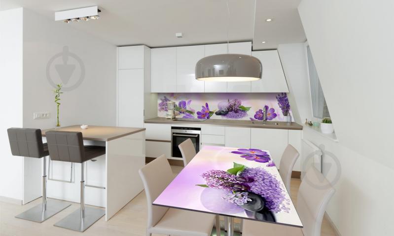 Наклейка виниловая на стол Zatarga «Фиолетовые цветы» 650х1200 мм Z180424/1st