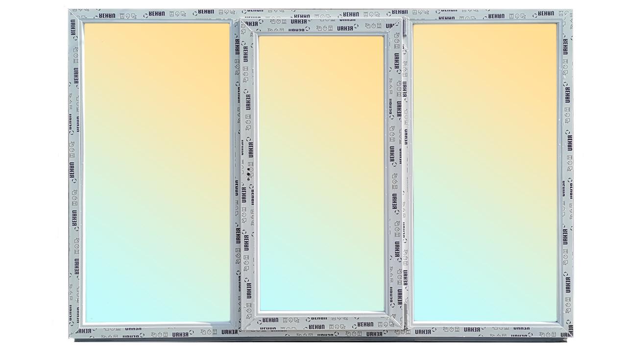 Вікно REHAU Euro-design 60 потрійне стулка двокамерний склопакет 2050х1410 мм