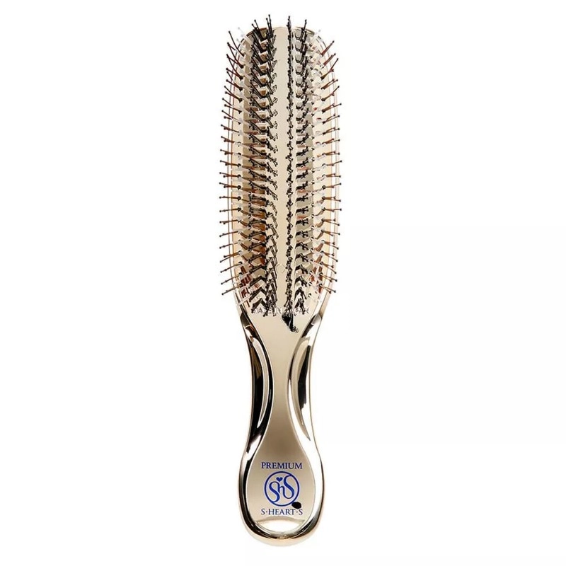 Массажная щетка для волос и кожи головы длинная золотистая S-Heart-S Scalp Brush World Premium Long Gold (1120)