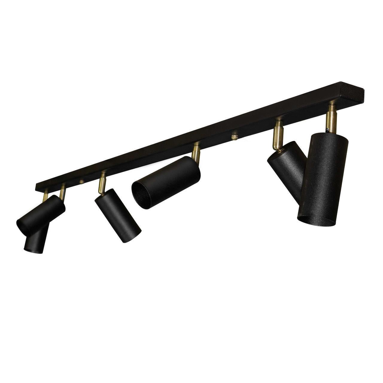 Светильник спот MSK ELECTRIC Tube с поворотными плафонами под шесть ламп Е27 Черный (NL 1105-6)