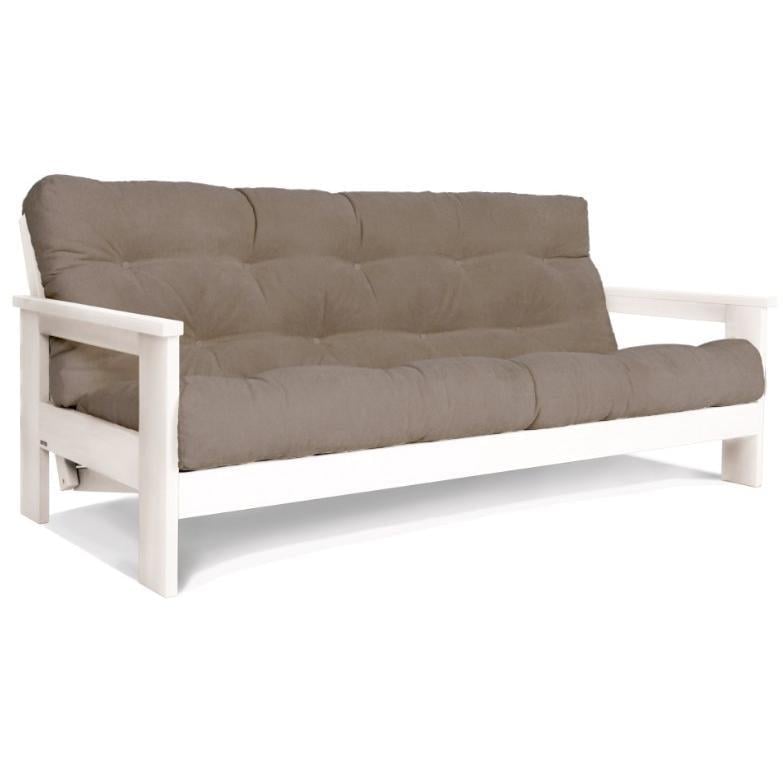 Диван-футон раскладной Woodman Mexico из массива дерева Белый/Бежевый