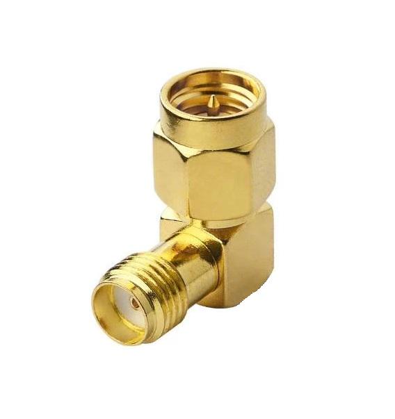 Переходник SMA-Male to SMA-Female угловой для антенн FPV (00-00023301)