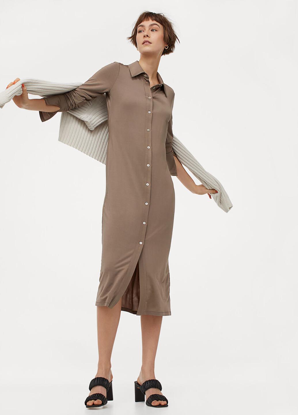 Платье H&M S Коричневый (968557b50)