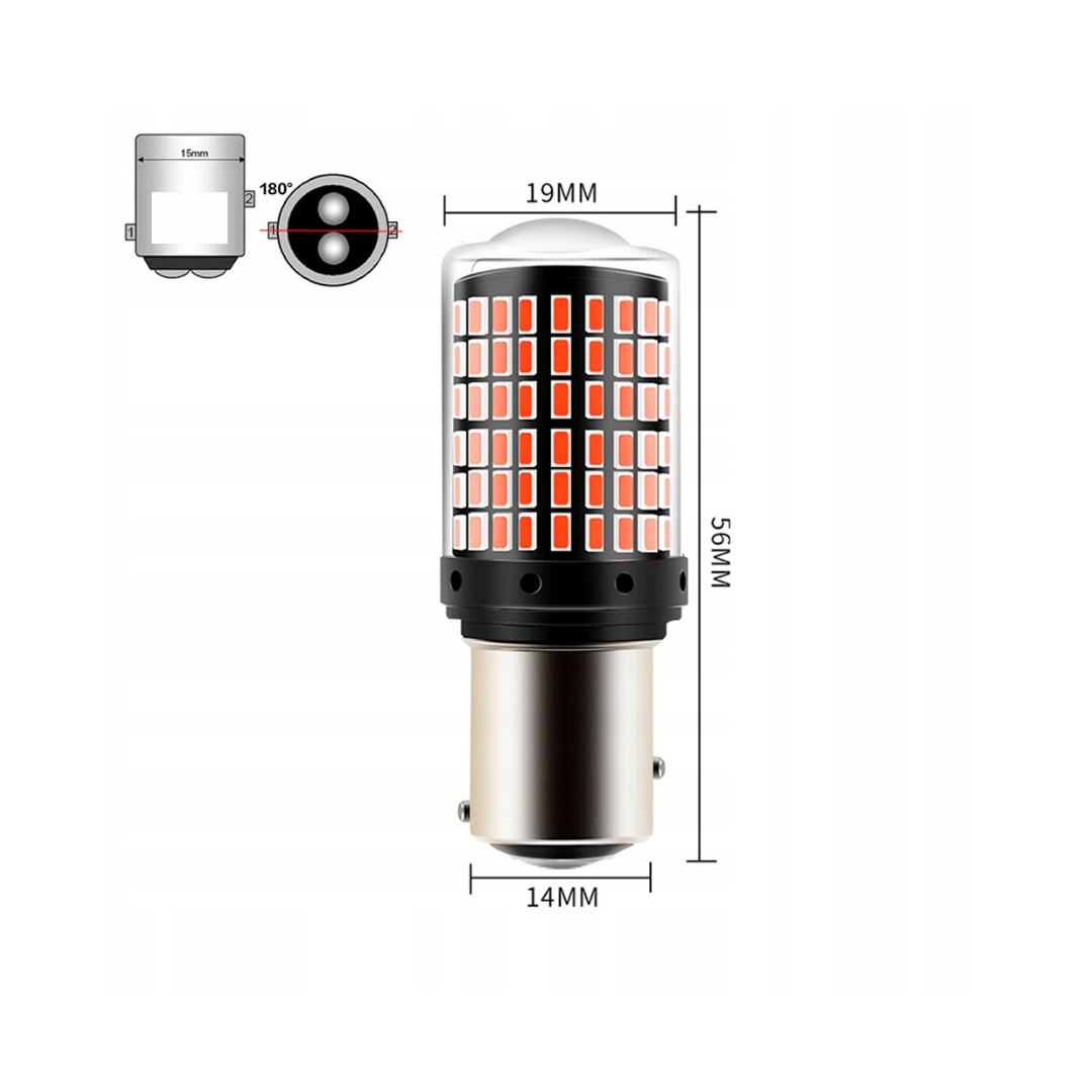 Лампочки автомобильные Canbus P21/5W BAY15D с обманкой стоп-сигнал/габарит Красный (29510425) - фото 5 Лампочки автомобильные Canbus P21/5W BAY15D с обманкой стоп-сигнал/габарит Красный (29510425) - фото 5