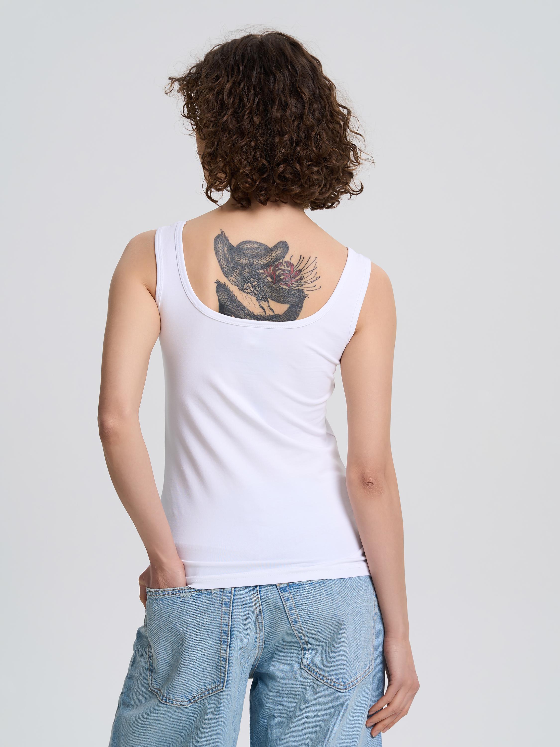 Майка женская на широких бретелях ROZA 200126 XS Белый (4824005700101) - фото 3 Майка женская на широких бретелях ROZA 200126 XS Белый (4824005700101) - фото 3