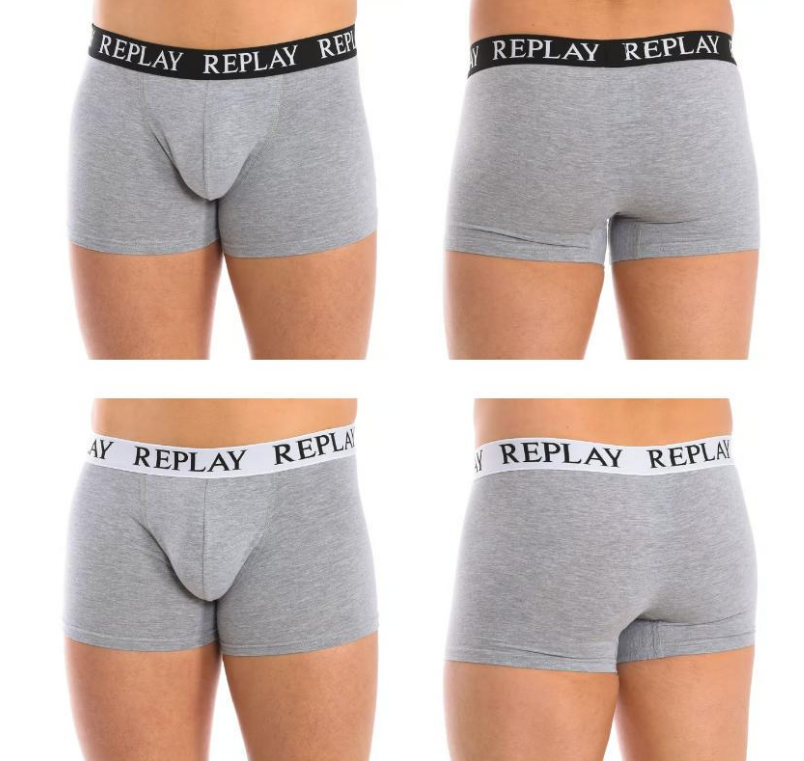 Трусы боксеры мужские анатомические Replay 2 шт. L Серый - фото 2 Трусы боксеры мужские анатомические Replay 2 шт. L Серый - фото 2