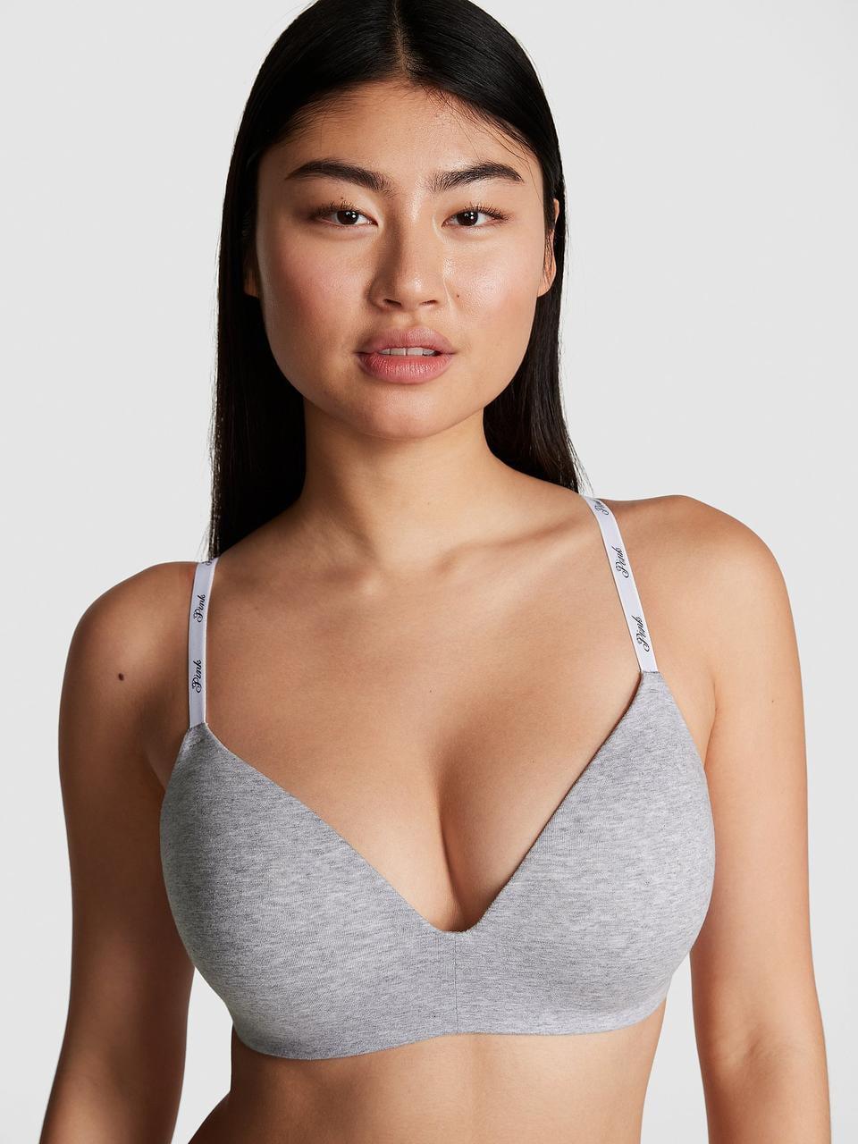 Бюстгальтер Victoria's Secret Wear Everywhere Push-Up Wireless 70A Серый (2649938242)