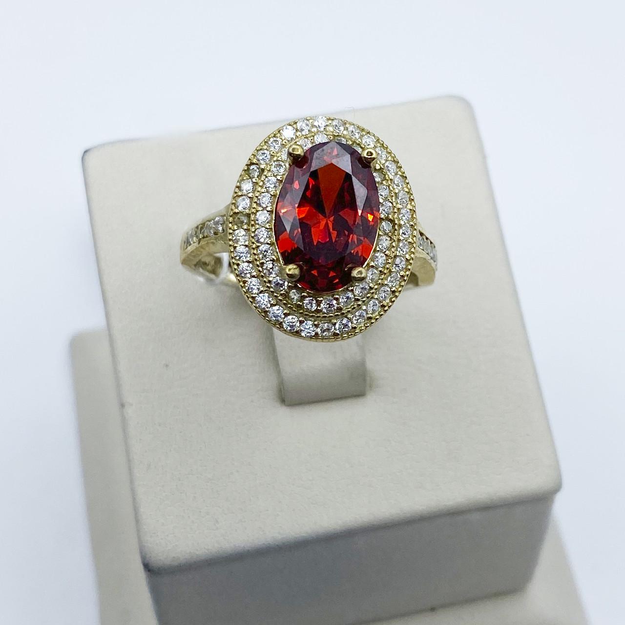 Кольцо серебряное Роксолана с рубином и кубическим цирконием р. 18,5 5,1 г (2046763050)