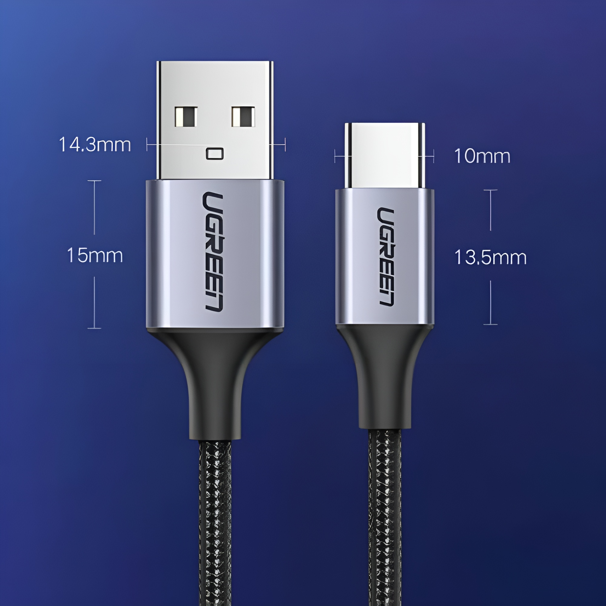 Кабель Ugreen для скоростной зарядки телефона USB Type-C 0,5 м Черный (1984729112) - фото 8