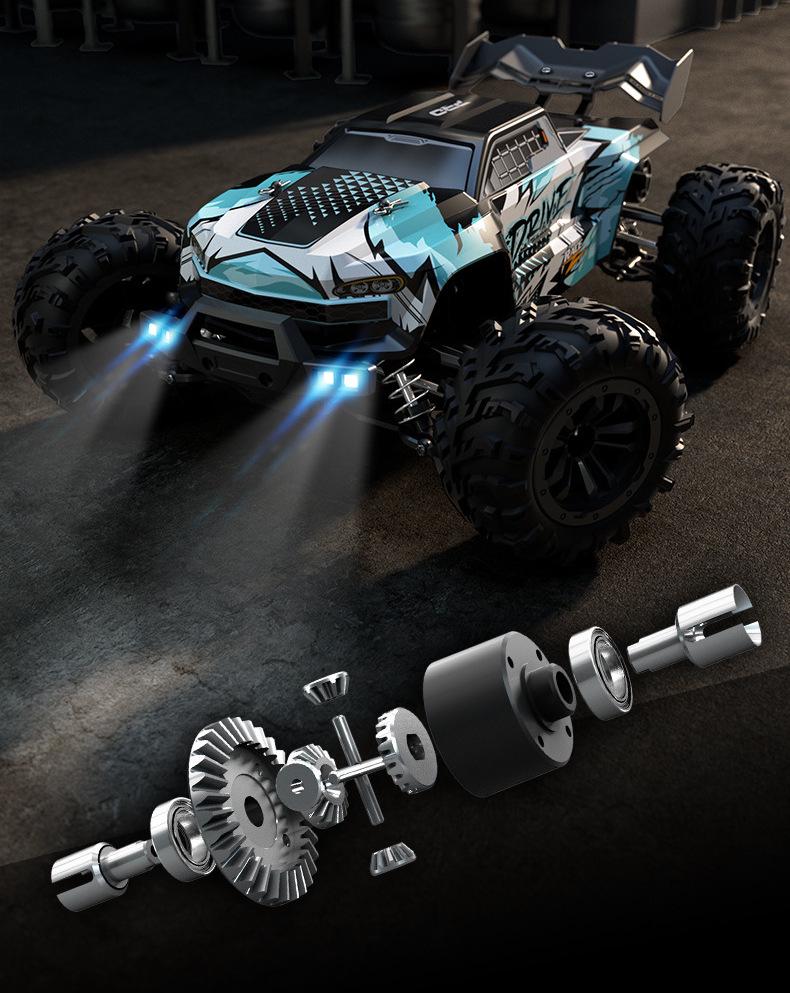 Радиоуправляемая машина Conquer RC WL Toys монстр-трак 4х4 70км/ч 1/16 Синий (16101PROZ) - фото 14