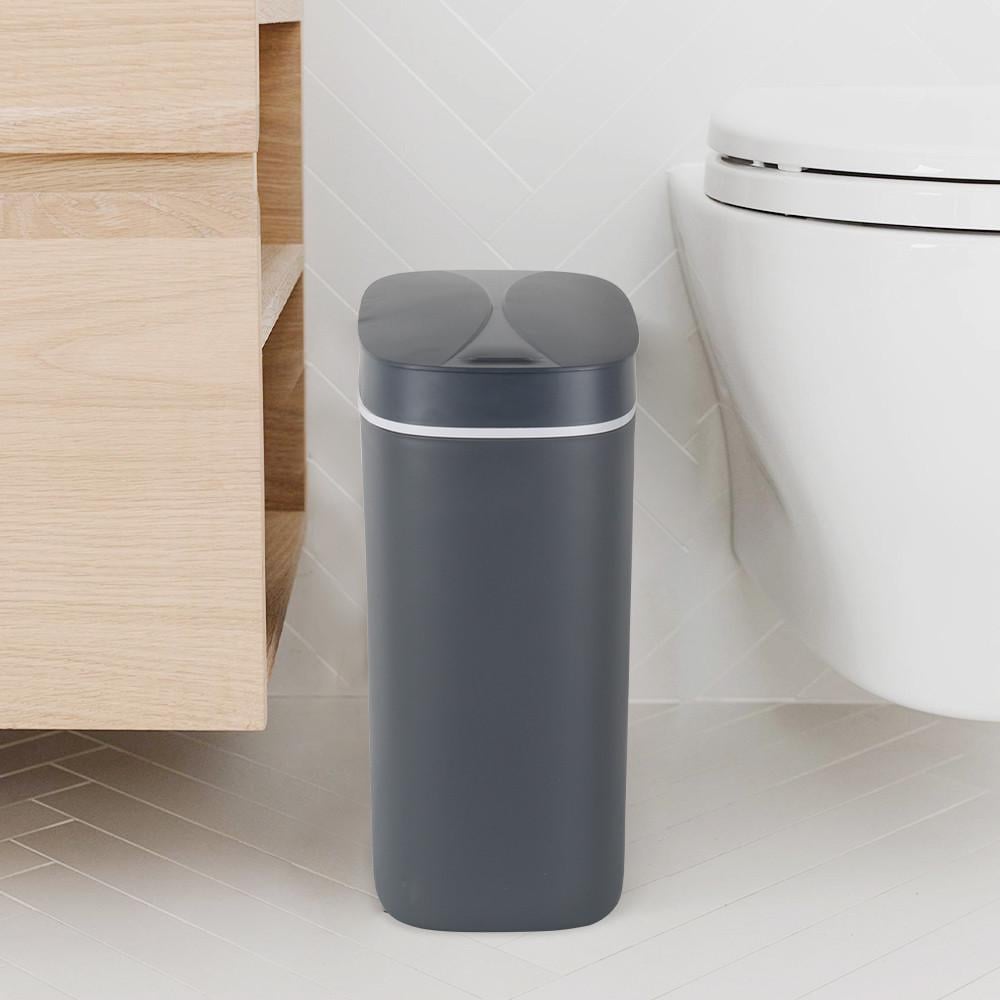 Мусорное ведро сенсорное MIXXUS Flat-TC0109 овальное 9 л Graphite (MI7075) - фото 8