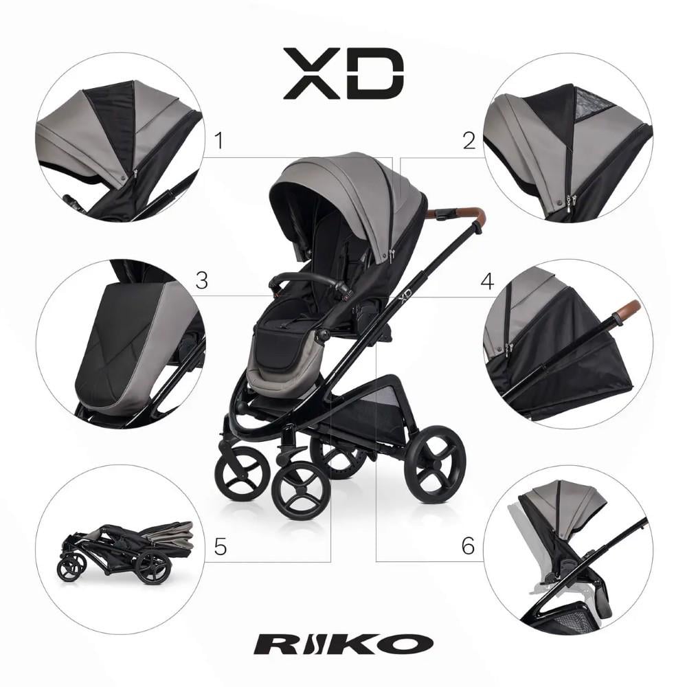 Коляска Riko XD PRO 01 Anthracite (RXD-01_vsedNM) - фото 7