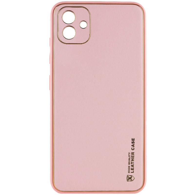 Противоударный Кожаный Чехол Xshield для Samsung Galaxy A05 Розовый / Pink