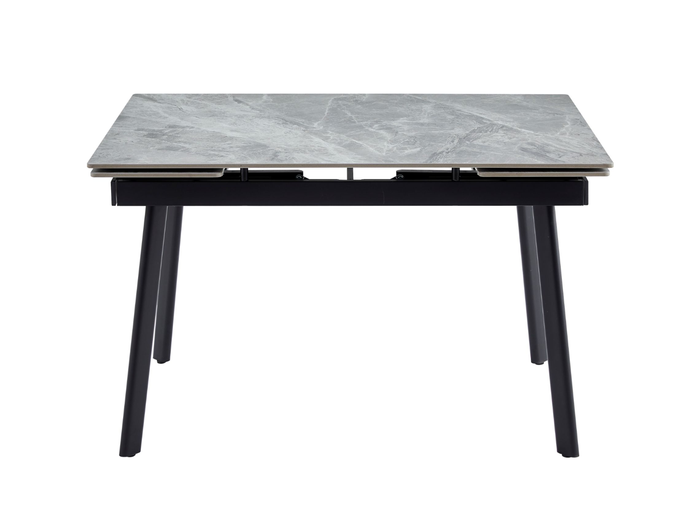 Стол обеденный раздвижной Vetro Mebel 1200-1800x850x760 мм Бьянко карарра грей/Черный (TМ-98-1) - фото 2 Стол обеденный раздвижной Vetro Mebel 1200-1800x850x760 мм Бьянко карарра грей/Черный (TМ-98-1) - фото 2