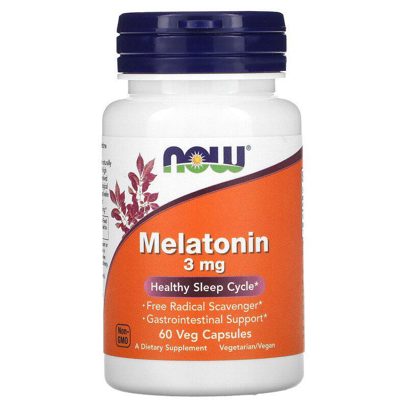Мелатонин/Melatonin 3 мг Now Foods 60 капсул