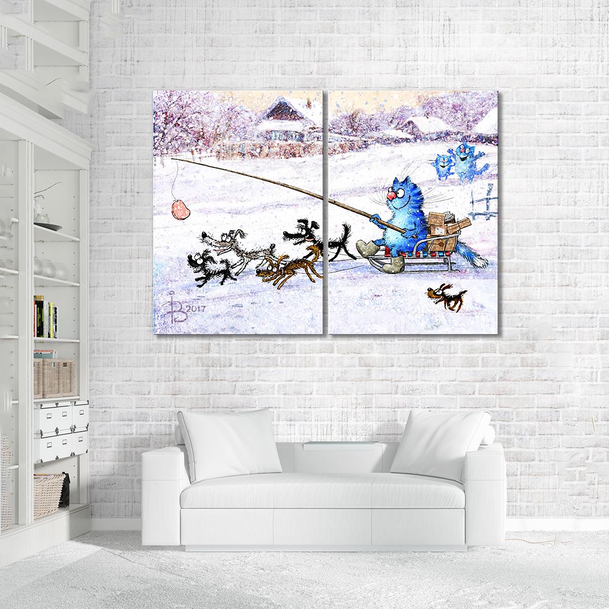 Модульная картина Доставка почты 2 модуля общий размер 30х45 см (_rinaz_20172220)