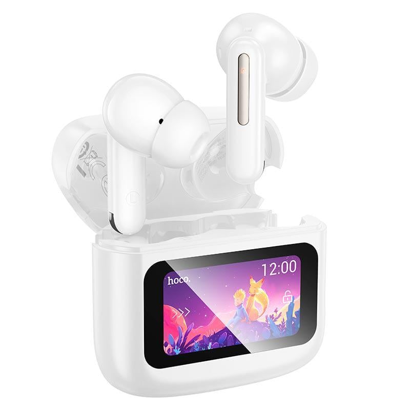 Навушники бездротові Hoco EQ14 Cool color true бездротовий BT headset with touch screen з кейсом Білий (27316545)