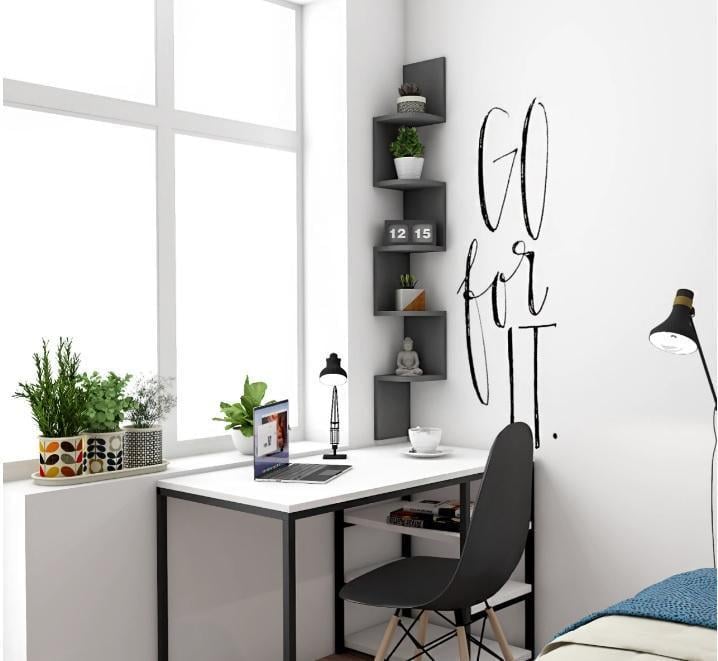 Полка угловая подвесная CNC П-4 2019160018 200x1220x200 мм Черный (П-4)