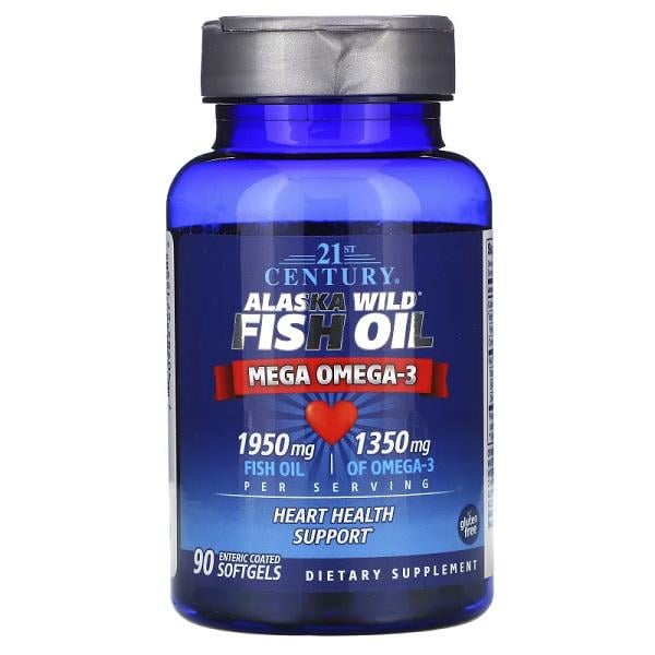 Омега 3 21st Century Alaska Wild Fish Oil Mega Omega-3 90 Softgels - фото 2