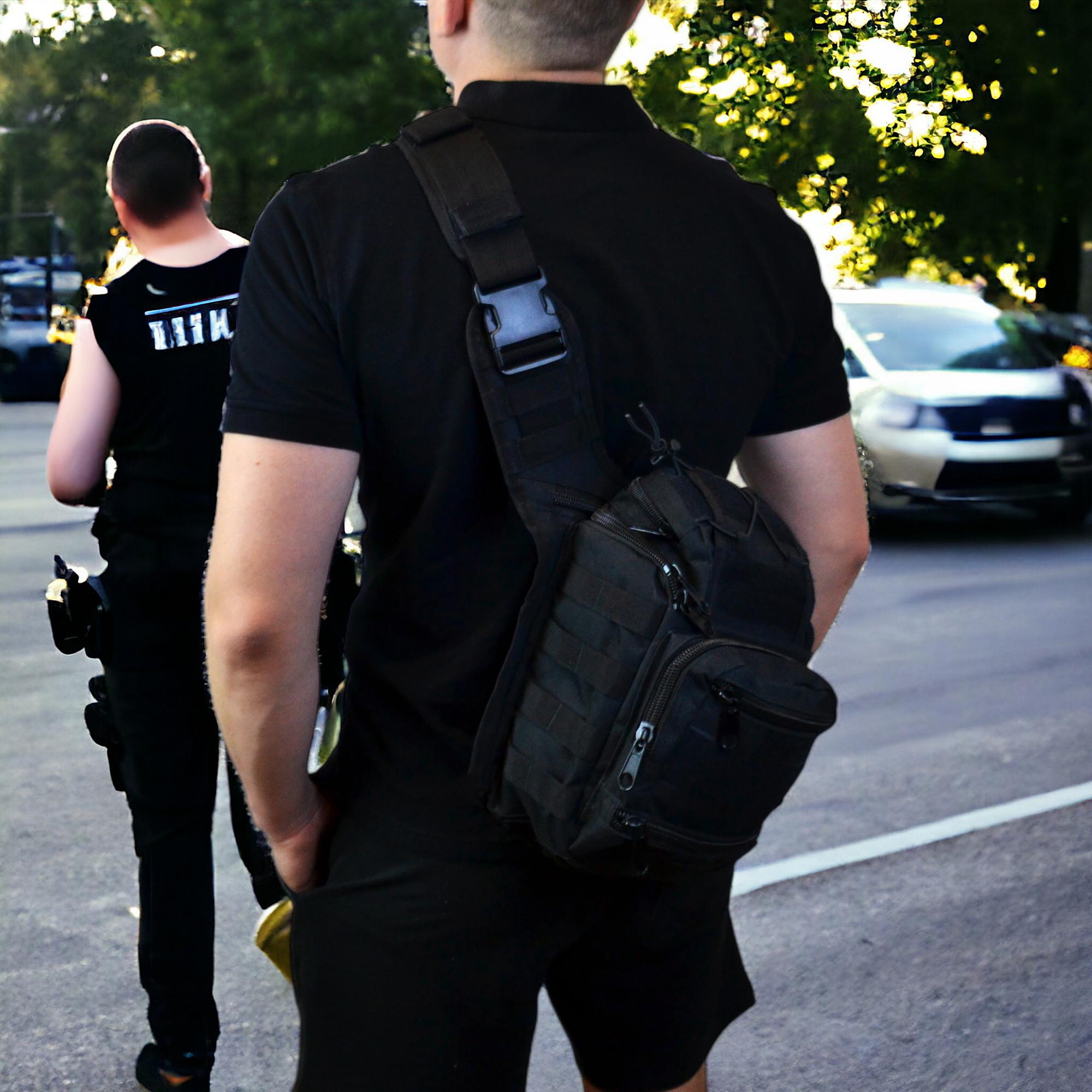 Сумка военная через плечо Черный (457026) - фото 9 Сумка военная через плечо Черный (457026) - фото 9