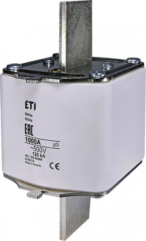 Предохранитель ножевой ETI NV-NH NH4a 1000A gG для держателей HVL с плавкой вставкой (4116112)