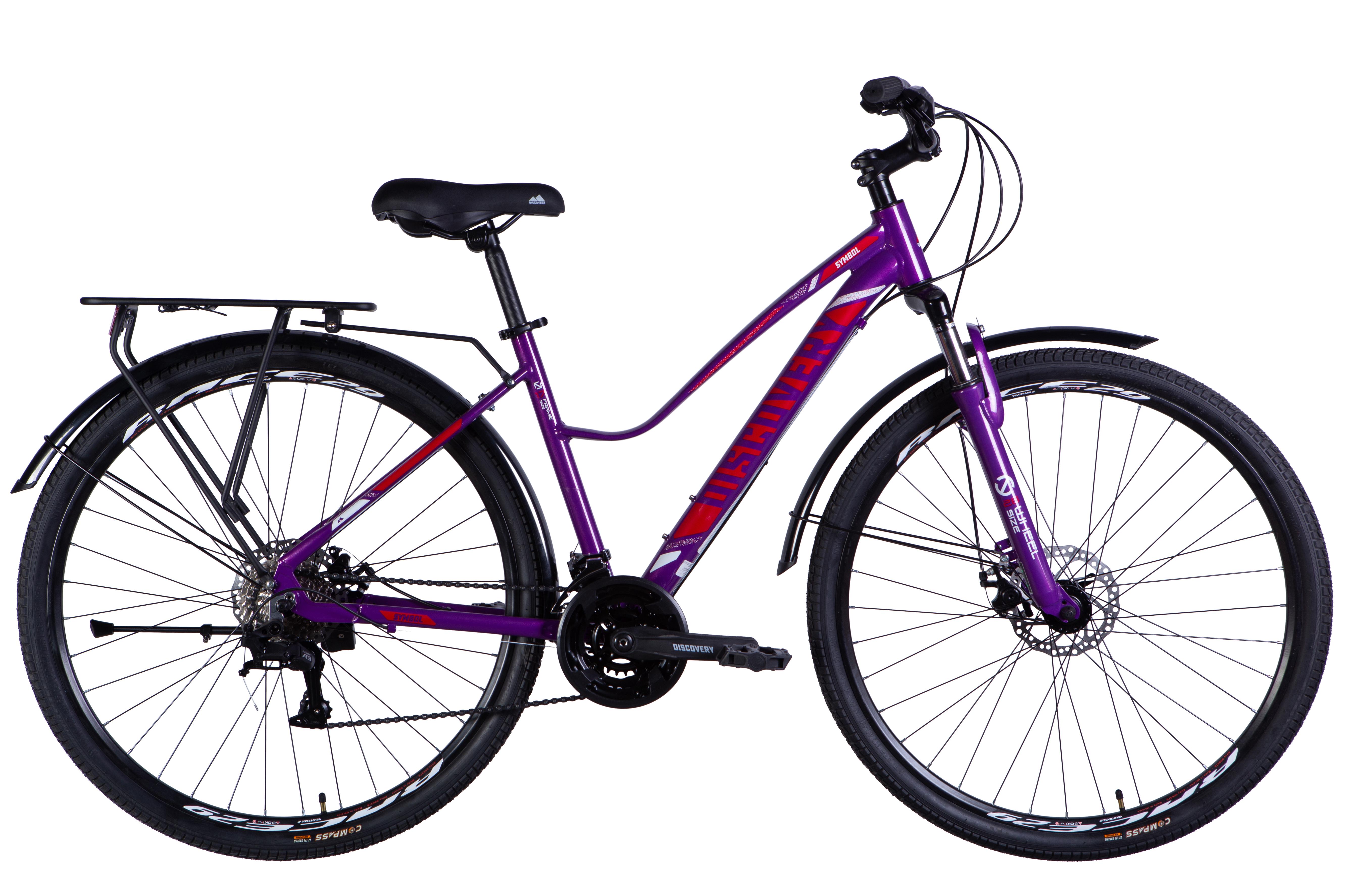 Велосипед Discovery 2025 SYMBOL WOMAN DD CS AL 28" рама 17,5" Фиолетовый (OPS-DIS-28-001)