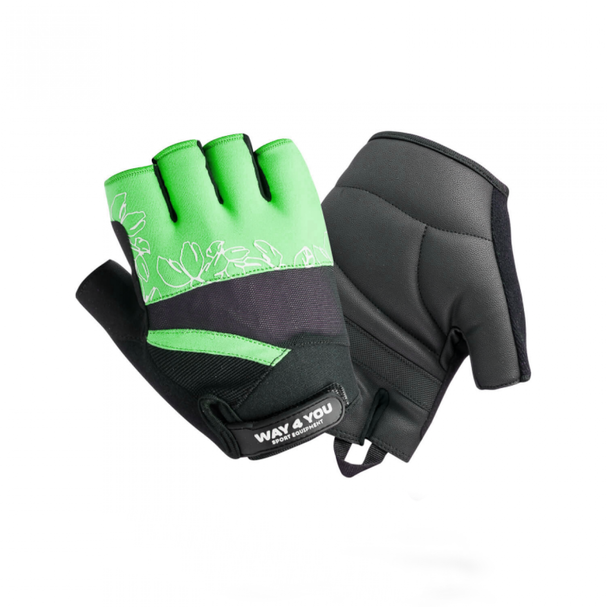 Перчатки для фитнеса Way4you M Черно-зеленый