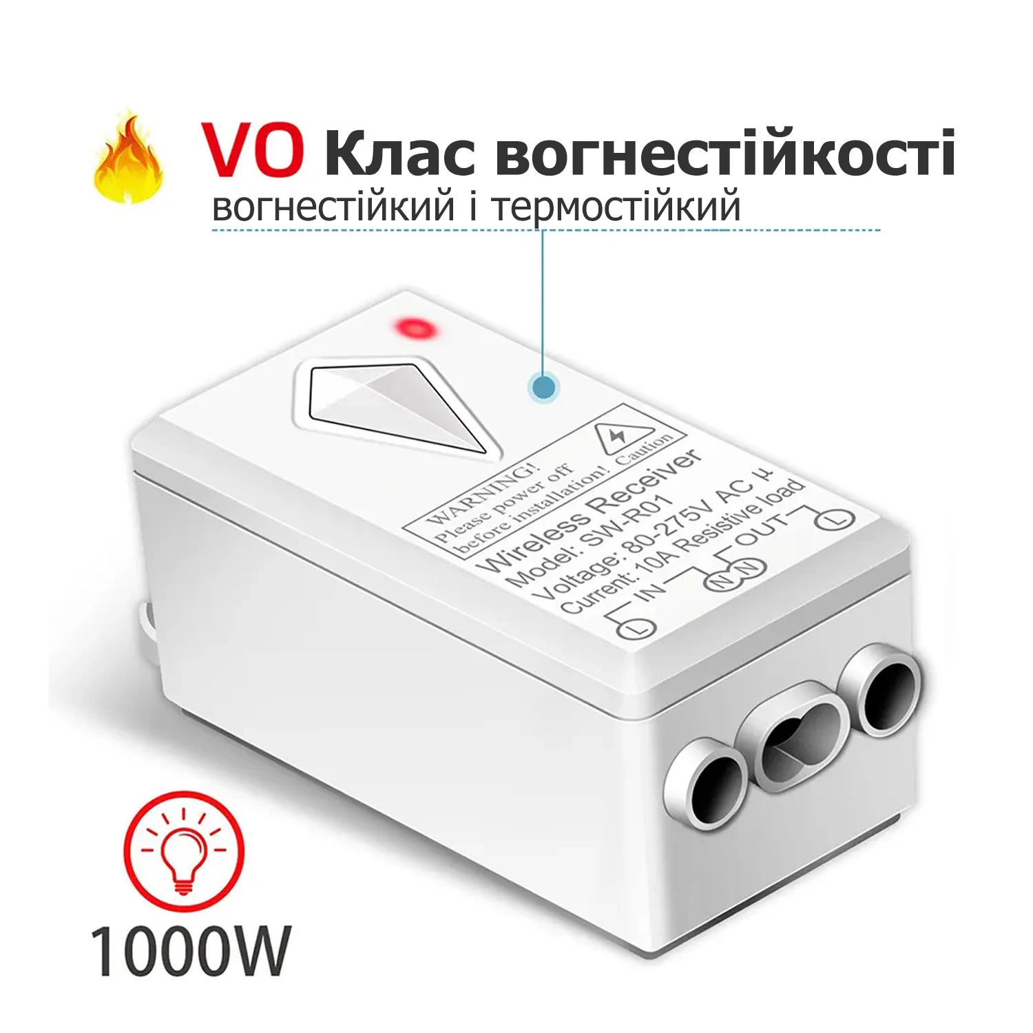 Комплект Premium SW-R01 беспроводной выключатель с 1-канальной клавишей CK1А и приемным блоком (53291) - фото 2 Комплект Premium SW-R01 беспроводной выключатель с 1-канальной клавишей CK1А и приемным блоком (53291) - фото 2