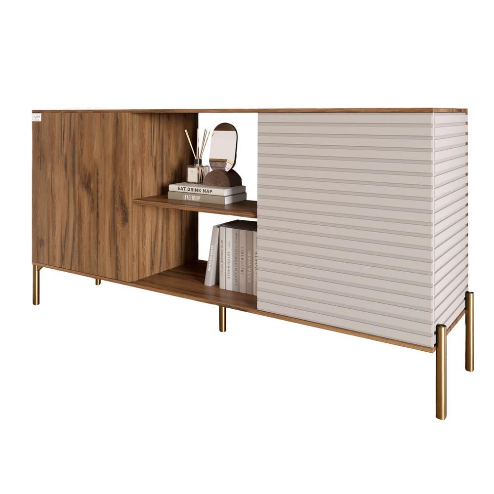 Комод відкритий Lion Грей на золотих металевих ніжках Дуб Ліворно/Кашемір (000-000-2014) - фото 2 Комод відкритий Lion Грей на золотих металевих ніжках Дуб Ліворно/Кашемір (000-000-2014) - фото 2