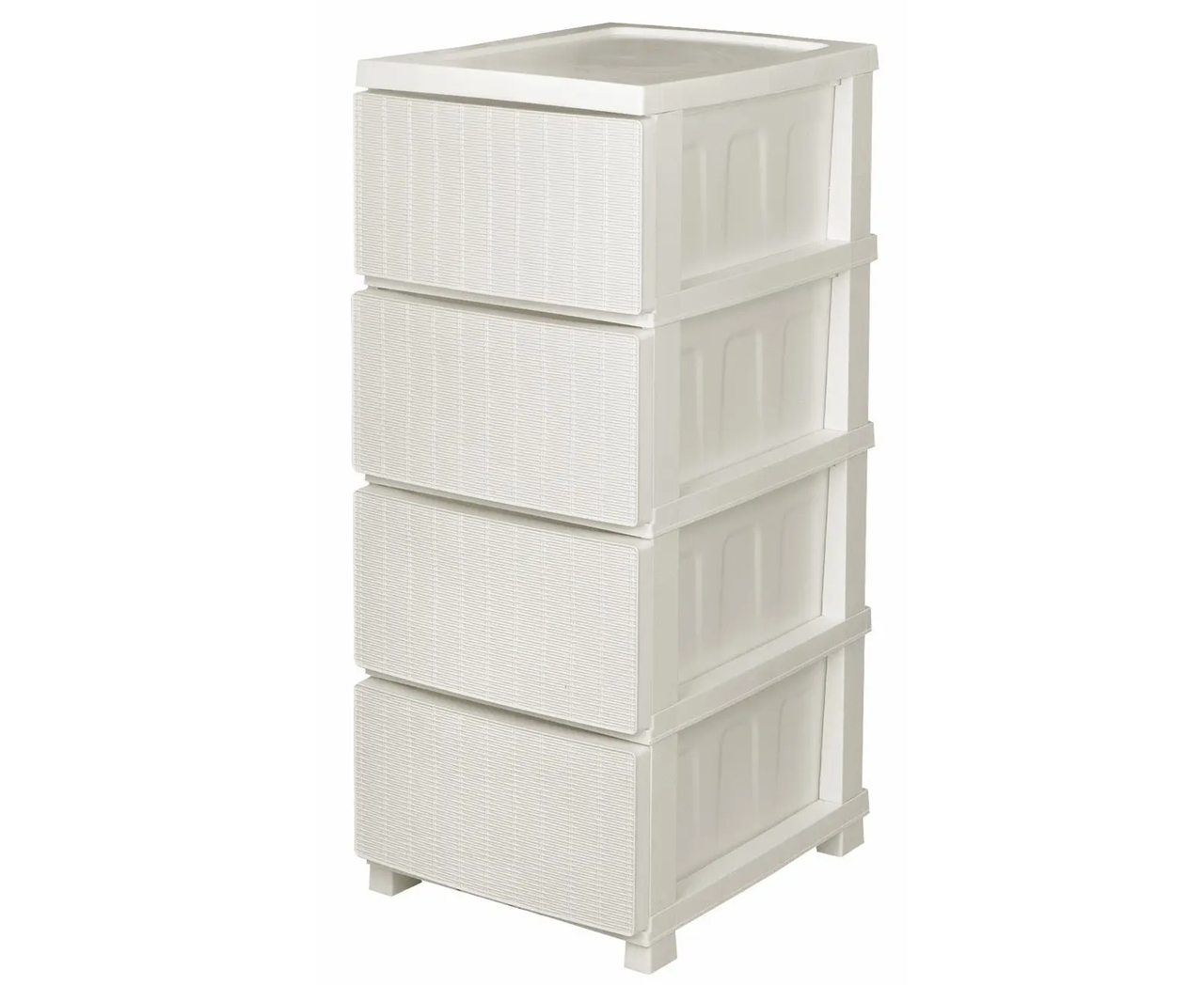 Комод R-Plastic ротанг на 4 ящика 35х45х86 см Белый (34004)