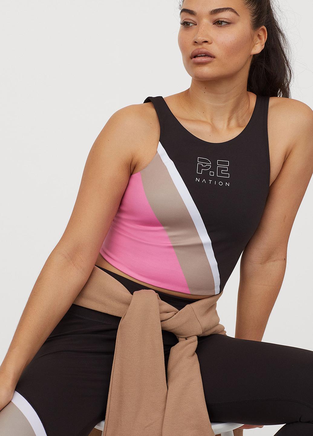 Топ спортивний H&M L Чорний (833722001b46)