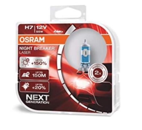 Лампи галогенові Osram H7 + 150% Night Breaker Laser - фото 8