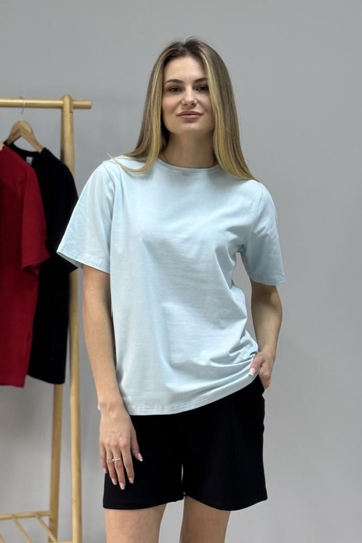 Футболка женская М186 XL Голубой (941-1-63)