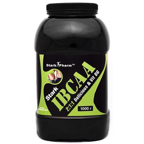 Аминокислота BCAA для спорта Stark Pharm Stark IBCAA 2:1:1 Delicious & B6 Powder 1000 г 160 порций Lemon
