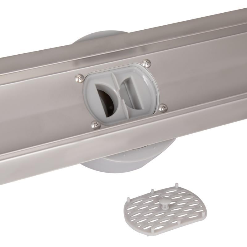 Трап для душа Qtap Scorpio Tile800 из нержавеющей стали линейный с сухим затвором под плитку 800 мм - фото 5