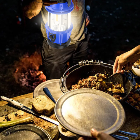 Фонарь кемпинговый на батарейках Синий (Y00148-1) - фото 2