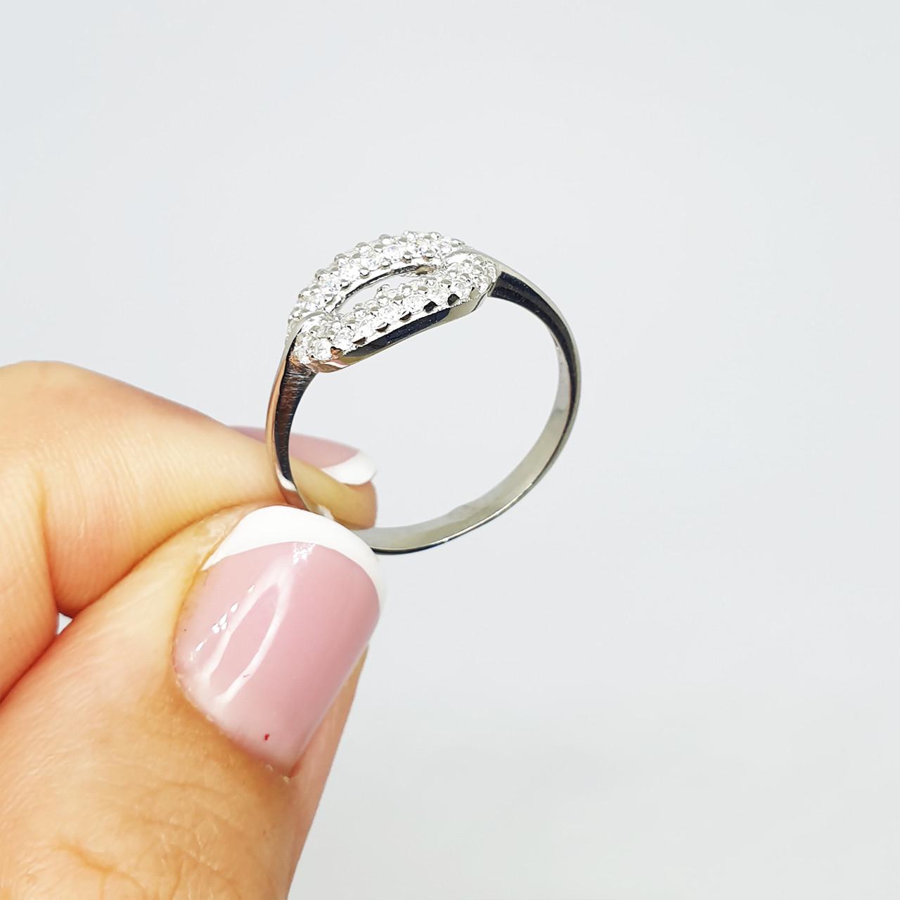 Кольцо серебряное с кубическим цирконием р. 17,5 2,05 г (1582467417)