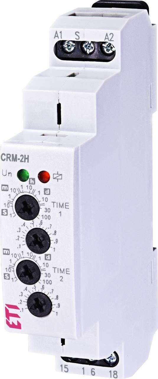 Реле часу циклічне ETI CRM-2H UNI 12-240V AC/DC 16A (2470003)
