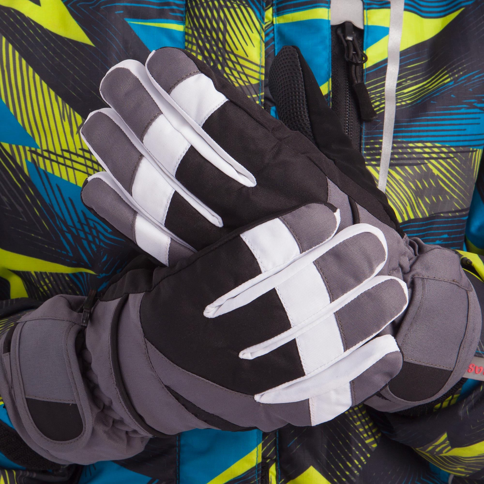 Перчатки горнолыжные детские Zelart SP-Sport C-917 L-XL Серый/Черный (DR008578)