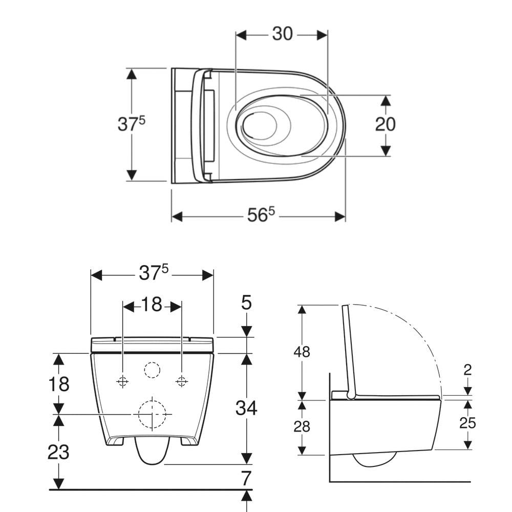 Унитаз подвесной Geberit AquaClean 146.224.11.1 с функцией биде с сиденьем с микролифтом (141864) - фото 5 Унитаз подвесной Geberit AquaClean 146.224.11.1 с функцией биде с сиденьем с микролифтом (141864) - фото 5