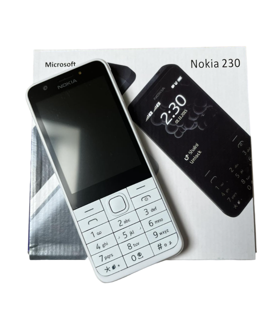 Мобільний телефон кнопковий Nokia 230 Dual Sim Білий (ED-52)