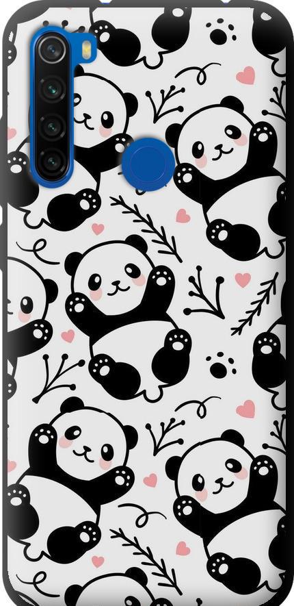 Чехол на Xiaomi Redmi Note 8T Панды (4318b-1818-42517)