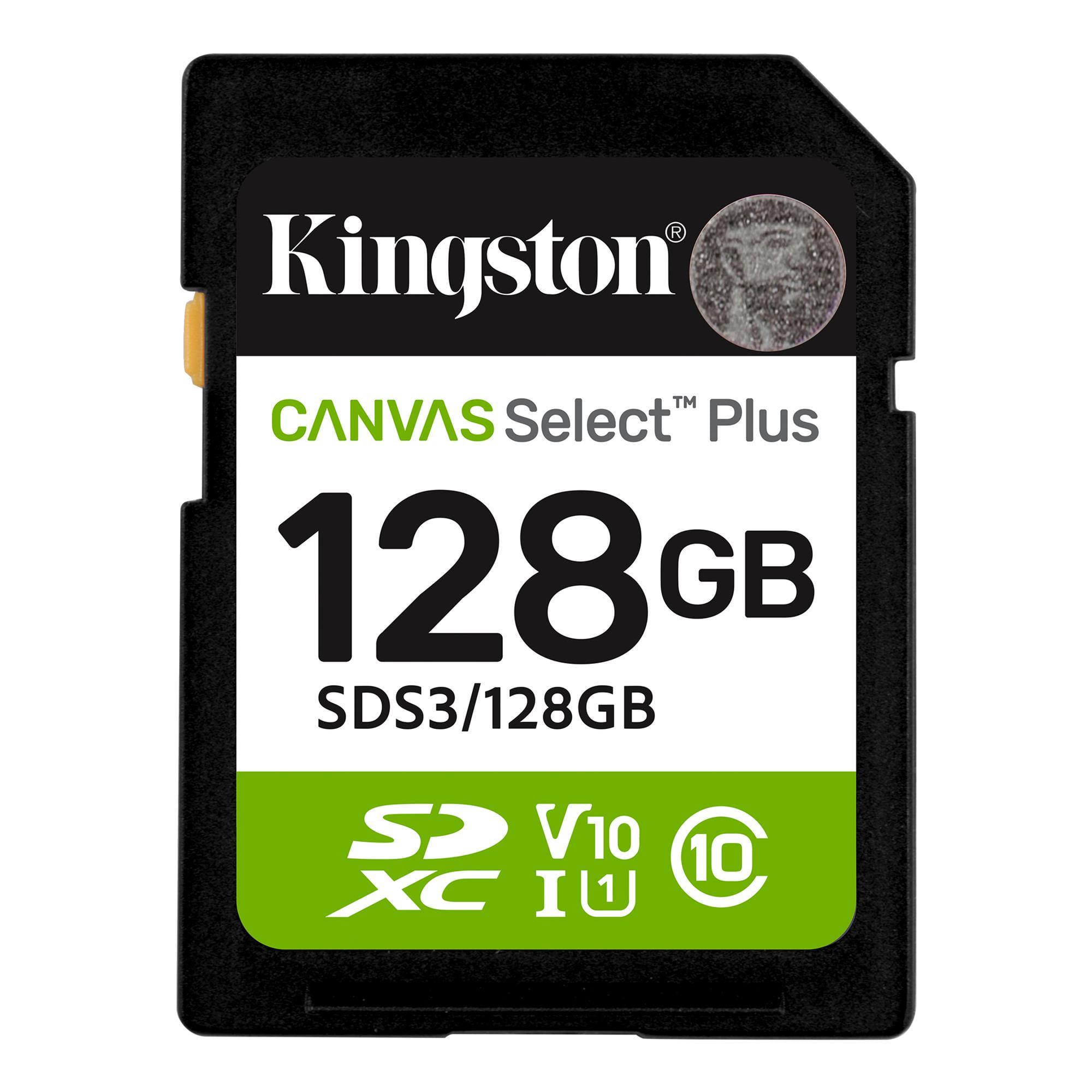 Карта памяти Kingston Canvas Select Plus SDXC 128 ГБ UHS-I Class 10 V10 (SDS3/128GB)