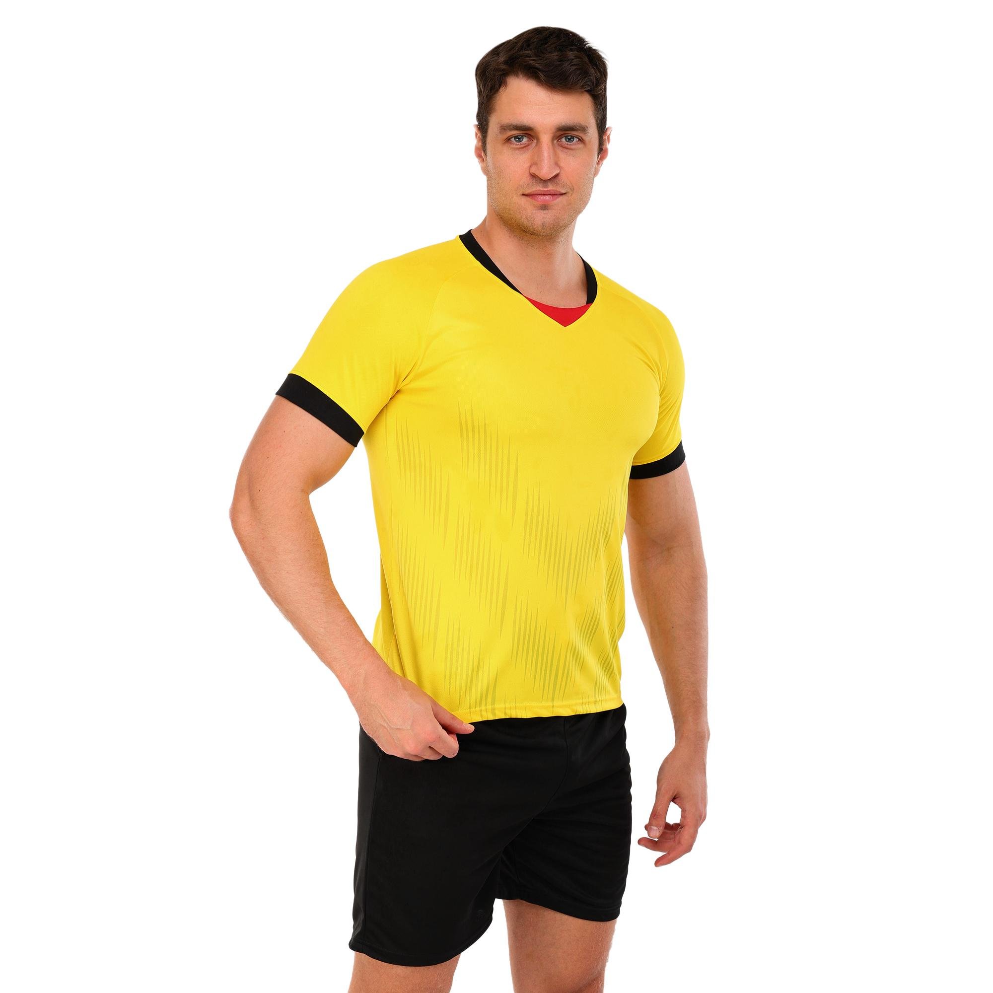 Форма футбольная комплект Lingo ADM-6006 футболка/шорты полиэстер 2XS Желтый-черный (ADM-6006_Желтый-черный_2XS)