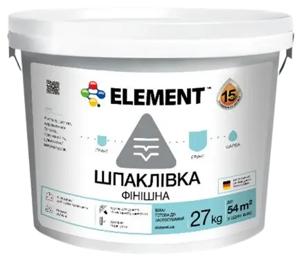 Шпаклівка акрилова фінішна Element 27 кг (27709993)