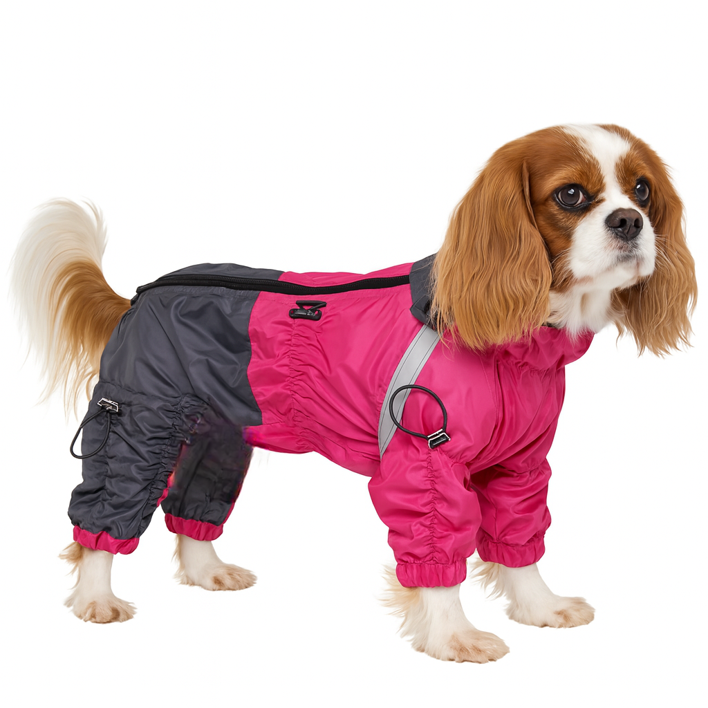 Дождевик для собак девочек Diego Rain New р. 4 Серо-розовый (124181875)