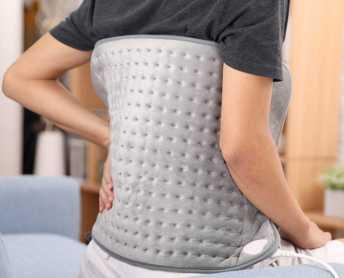 Коврик для спины массажный и согревающий Massaging weighted heating pad в чехле Gray (784779568) - фото 6