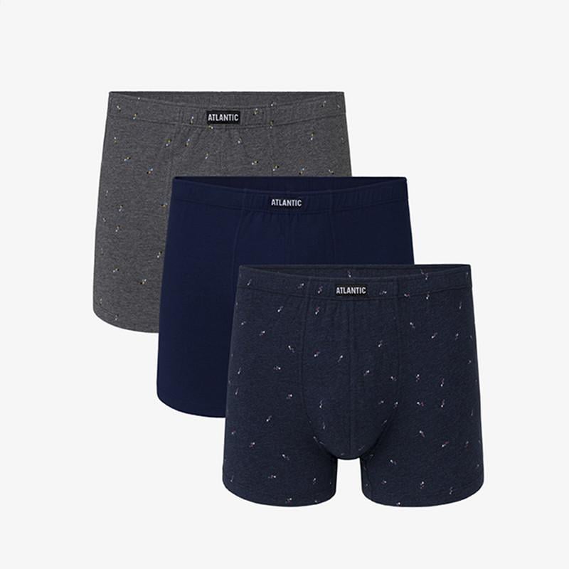 Трусы мужские шорти Atlantic S 3 шт. Szm/Gra/Grm (3MH 025)