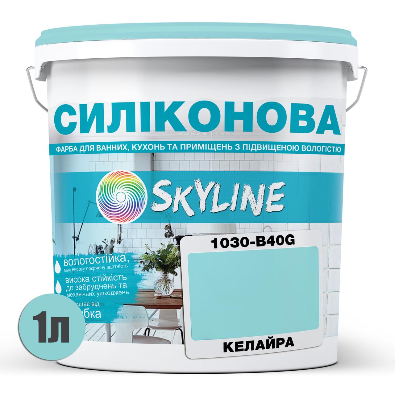 Краска для влажных помещений Skyline 1030-B40G силиконовая 1 л Келайра (2589082057) - фото 2 Краска для влажных помещений Skyline 1030-B40G силиконовая 1 л Келайра (2589082057) - фото 2