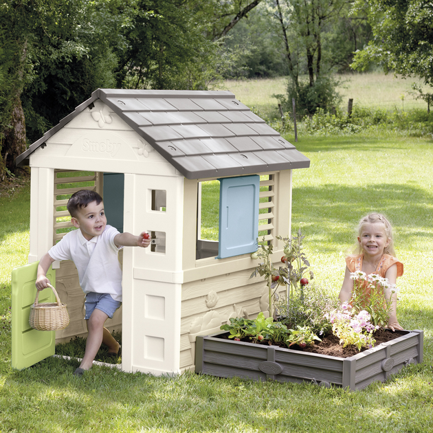 Домик детский игровой Smoby Life 2в1 с песочницей и грядкой с 2-х лет 174х110х127 см (7600810740) - фото 7